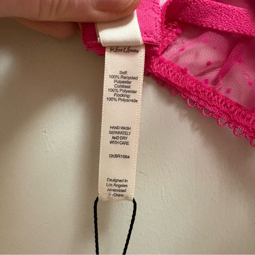 Love & Lemons Luella Underwire Lace Bra XS BNWT Floral Sheer Lingerie Coquette - Picture 7 of 10